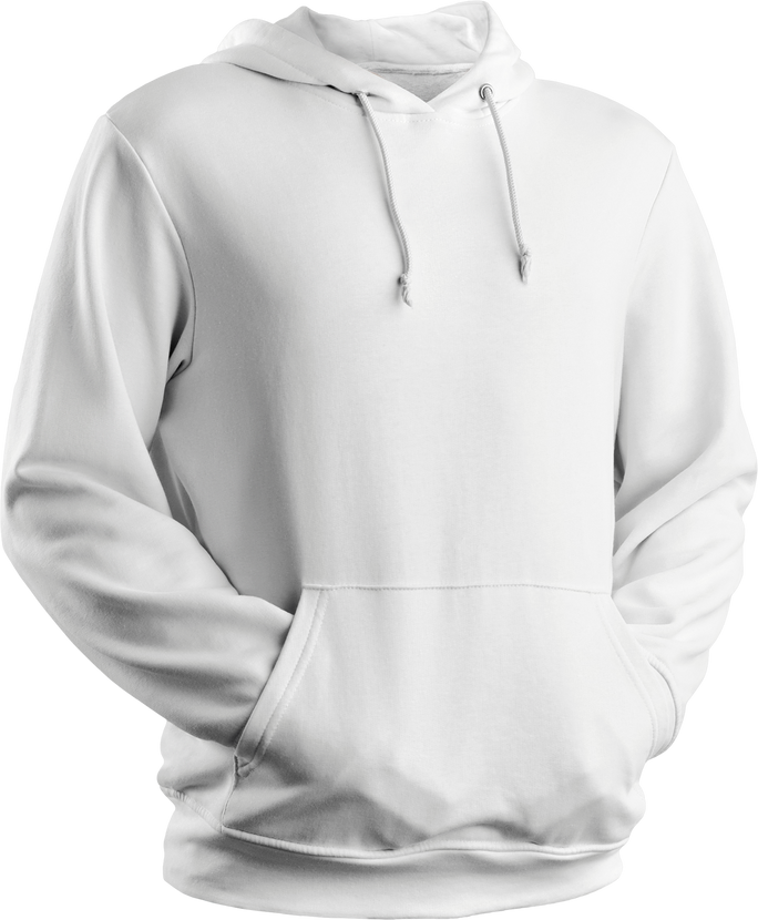 White hoodie mockup 3D rendering, png, universal sweatshirt,